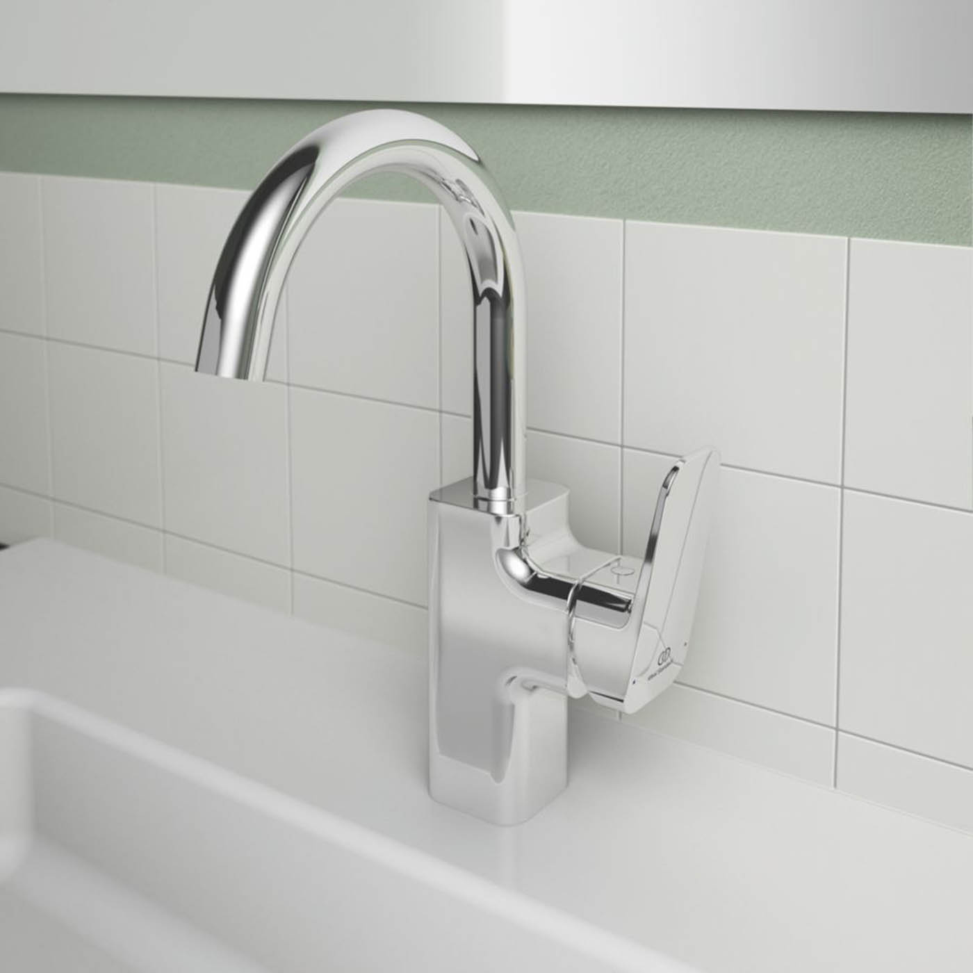 Ideal Standard Basin Mixer Tap Mono High Spout Chrome Single Lever Modern - Image 3