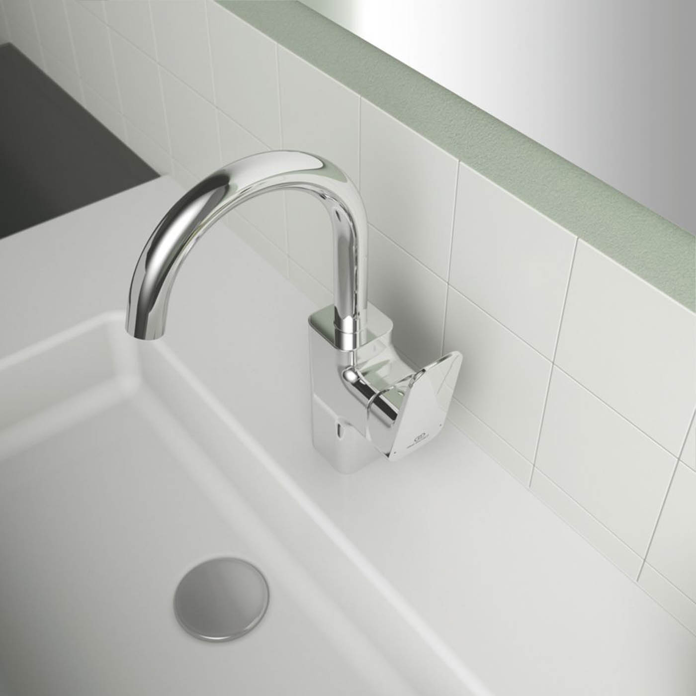 Ideal Standard Basin Mixer Tap Mono High Spout Chrome Single Lever Modern - Image 4