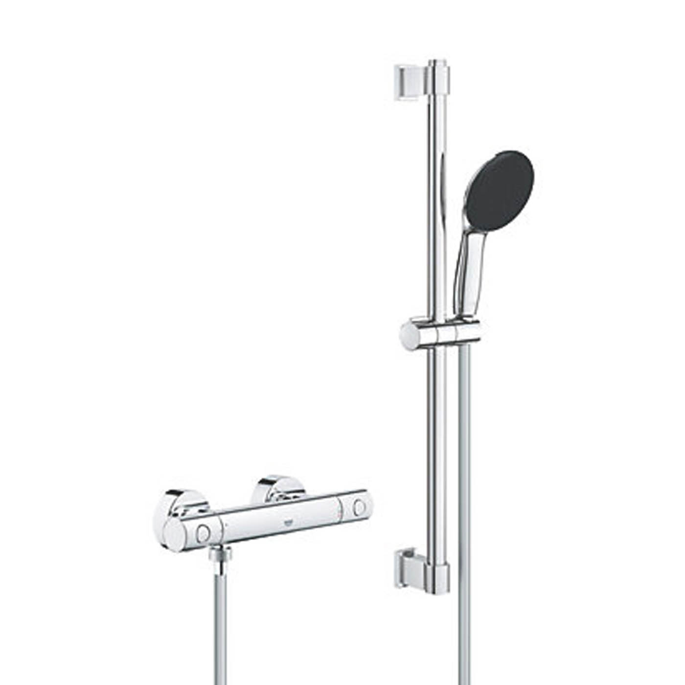 Grohe Precision Get HP Rear-Fed Exposed Chrome Thermostatic Shower Mixer 600mm - Image 1