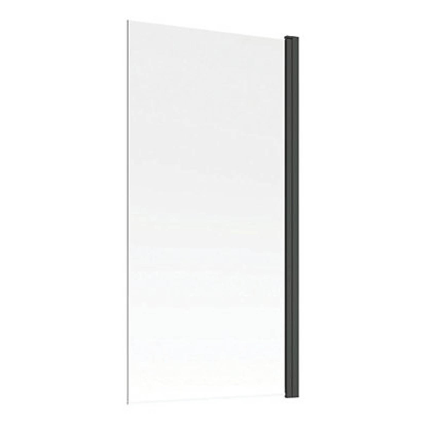 Semi-Framed Matt Black Bath Screen Reversible 800mm x 1400mm - Image 2