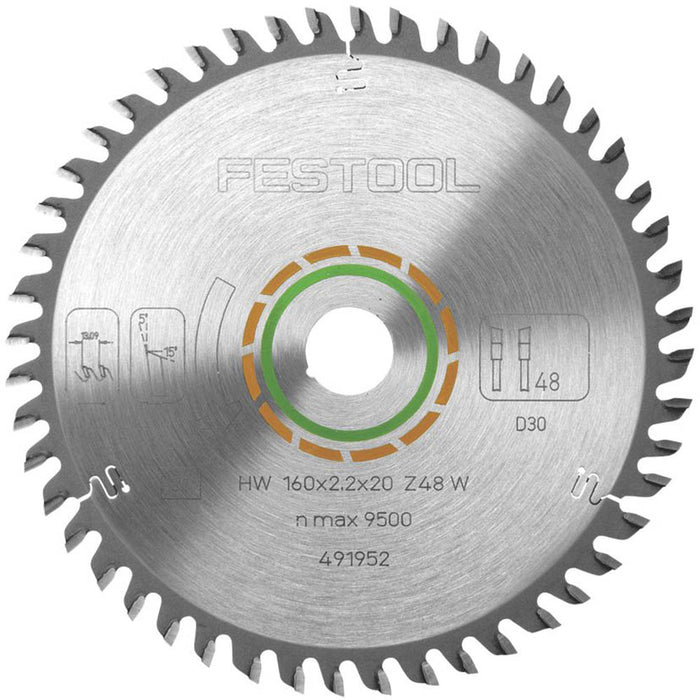 Festool TCT Circular Saw Blade 160mm Wood 48 Teeth Cross Fine Clean Cut - Image 1