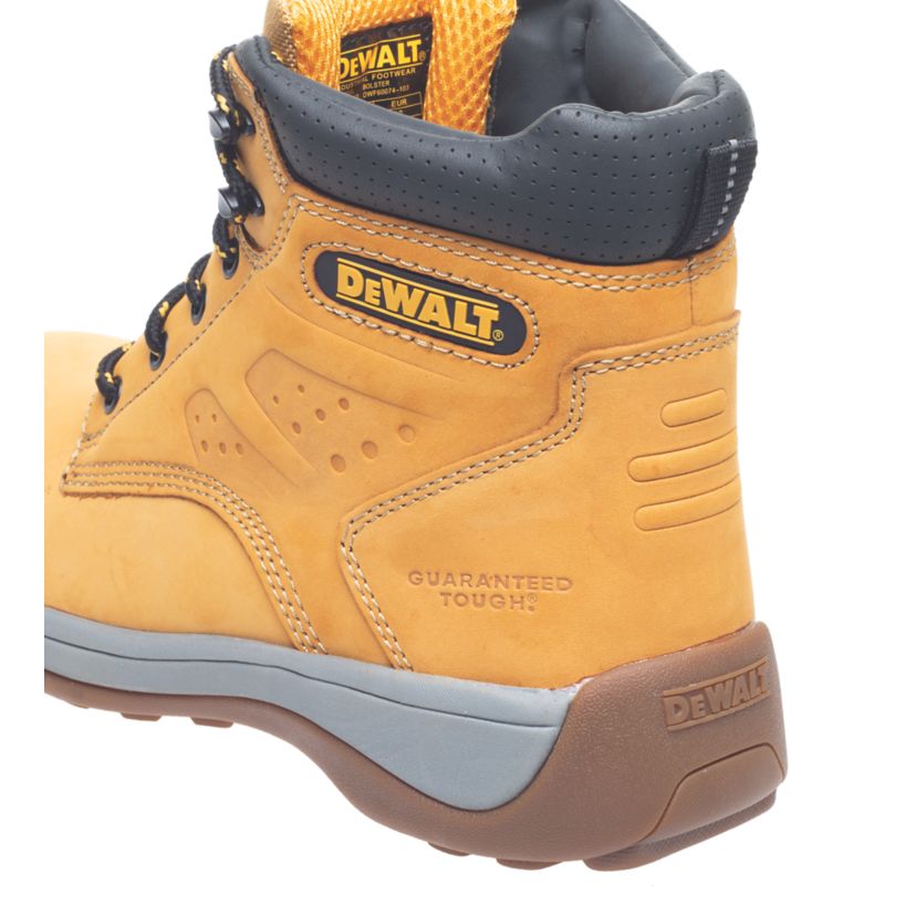 DeWalt Safety Boots Mens Wide Fit Honey Leather Work Shoes Steel Toe Size 9 - Image 5
