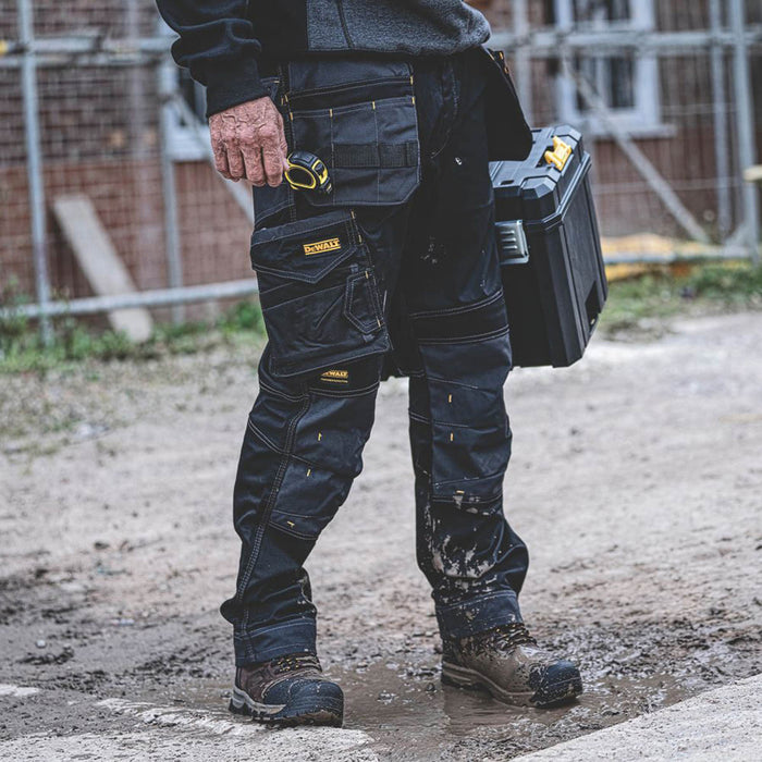 DeWalt Harrison Work Trousers Black/Grey 40" W 33" L - Image 6