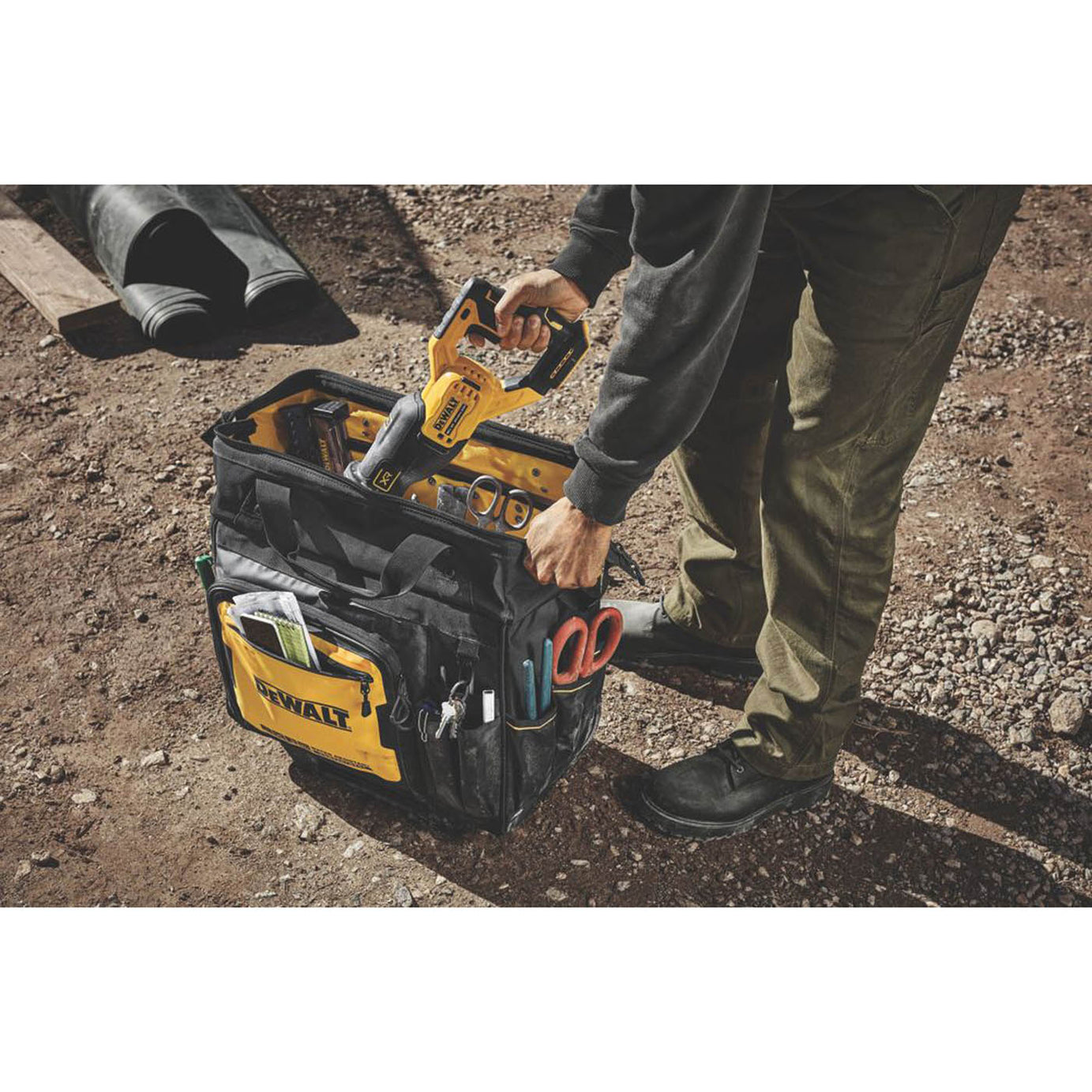 DEWALT Rolling Tool Bag  19"  DWST60107-1 Carrying Handles & Wheels - Image 6