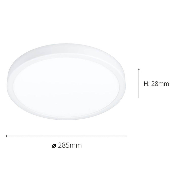 LED Ceiling Light White Bathroom Round Minimalist Traditional Indoor 2400lm - Image 3