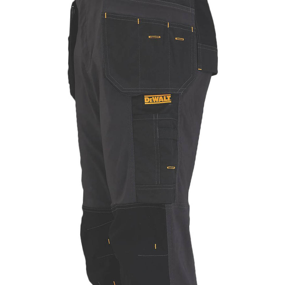 DEWALT Mens Work Trousers Grey Black 7 Pockets Slim Fit Breathable 34" W 31" L - Image 4
