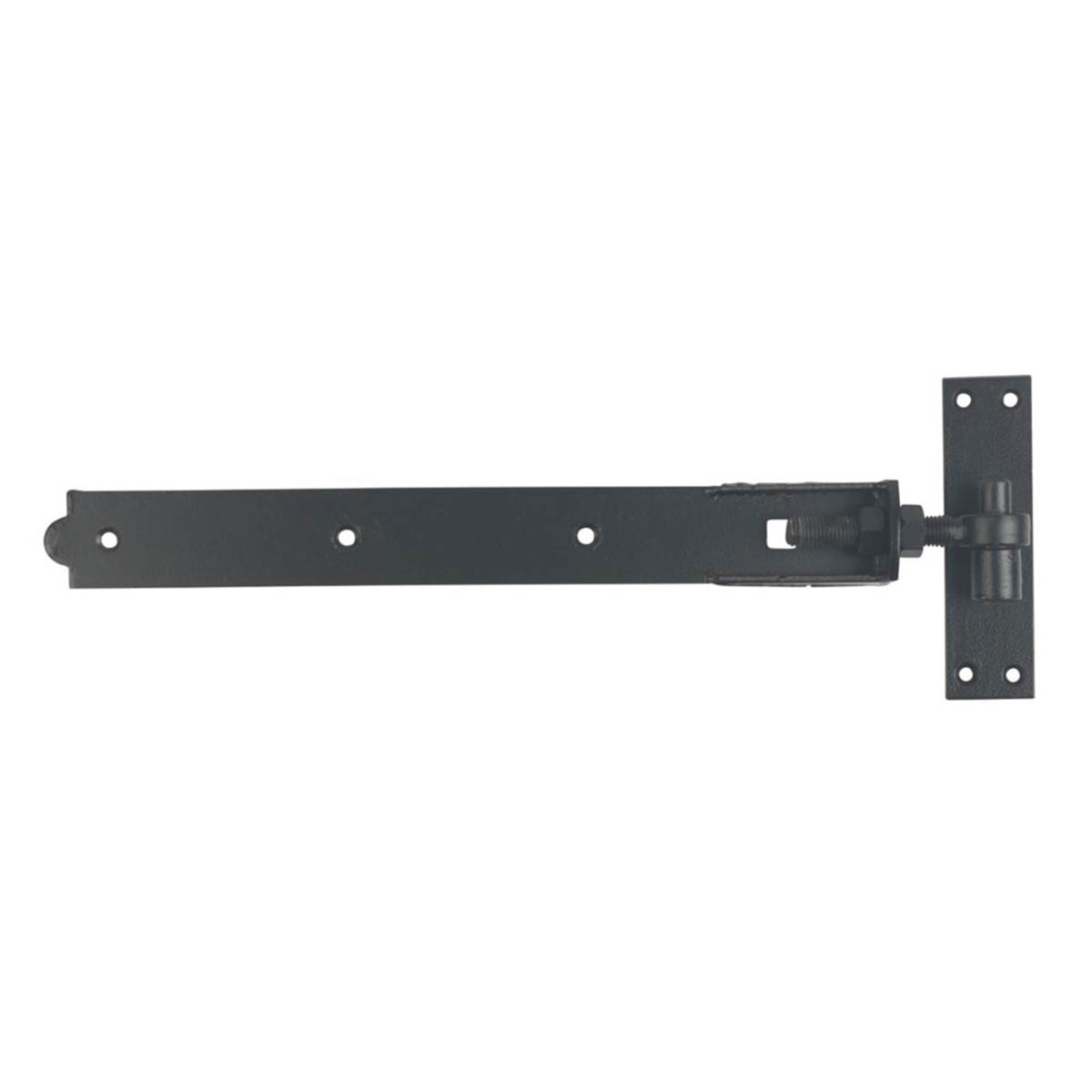 GateMate Band Hooks Plate Black Straight Adjustable 165mm x 18" x 450mm 2 Pack - Image 1