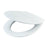 Toilet Seat White Plastic Standard Closing Bottom Fix Durable Bathroom WC - Image 2