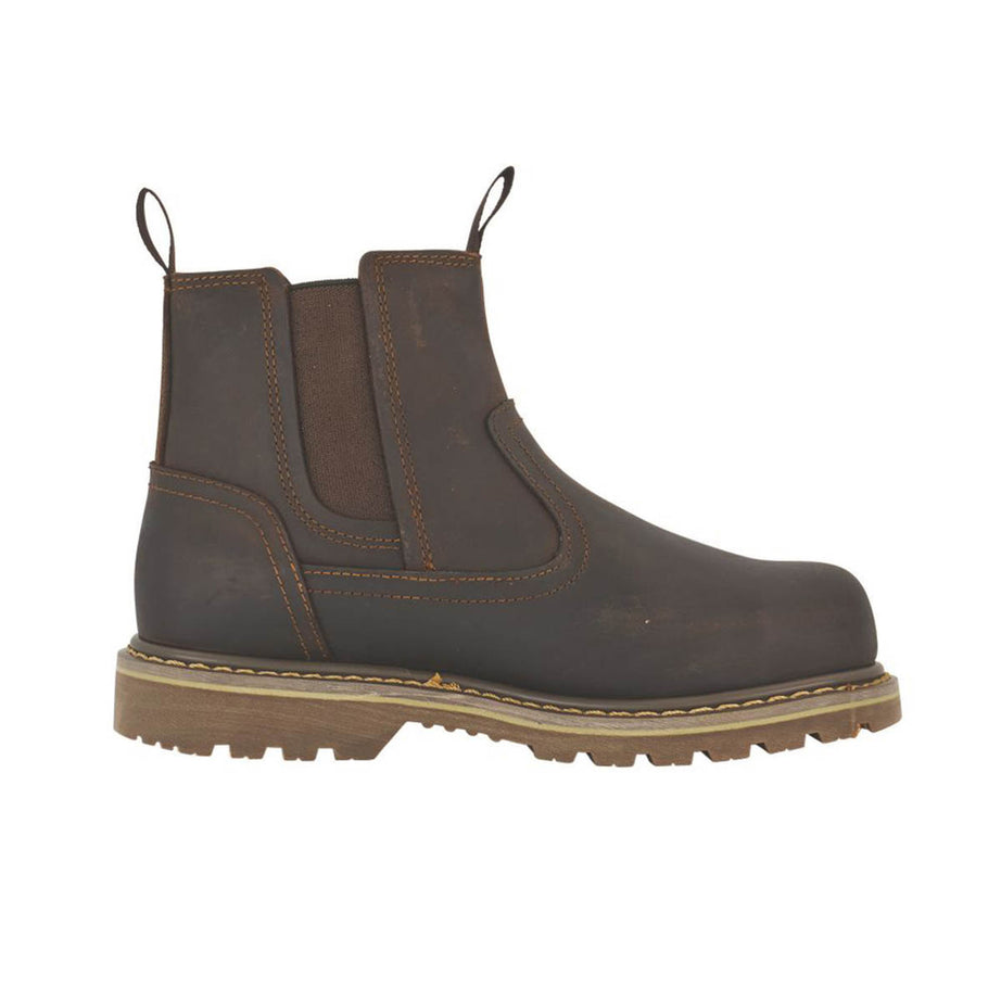 Site Safety Dealer Boots Womens Standard Fit Brown Leather Steel Toe Size 4 - Image 1