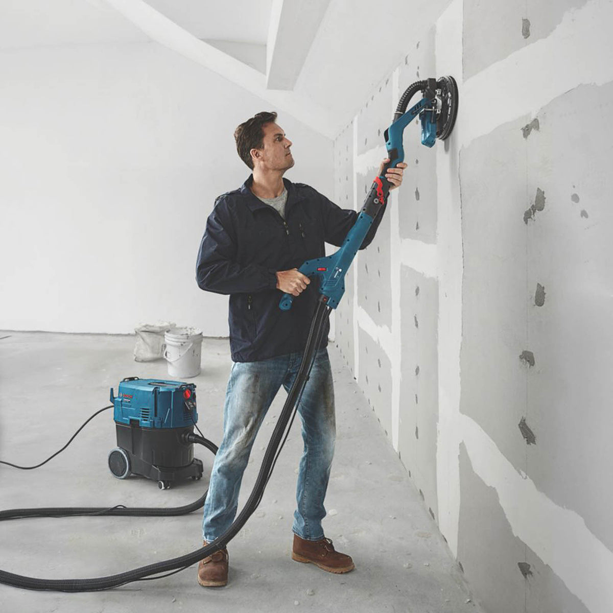 Bosch Drywall Sander Electric 110V GTR55-225 215mm Ergonomic Wall Ceiling 550W - Image 4