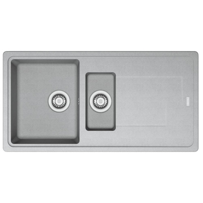 Kitchen Sink 1.5 Bowl Composite Matt Grey Reversible With Waste 970 x 500mm - Image 2