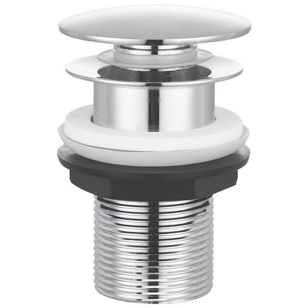 Swirl Bathroom Basin Tap Mono Mixer Silver Lever Clicker Waste Contemporary - Image 5