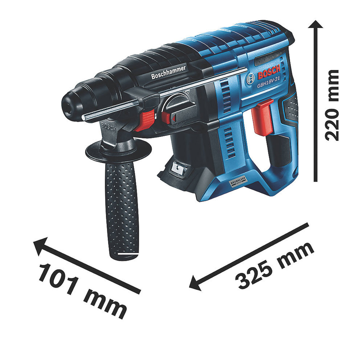Bosch Cordless SDS-Plus Hammer Brushless GBH18 V-21 18V Li-lon Coolpack Bare - Image 4