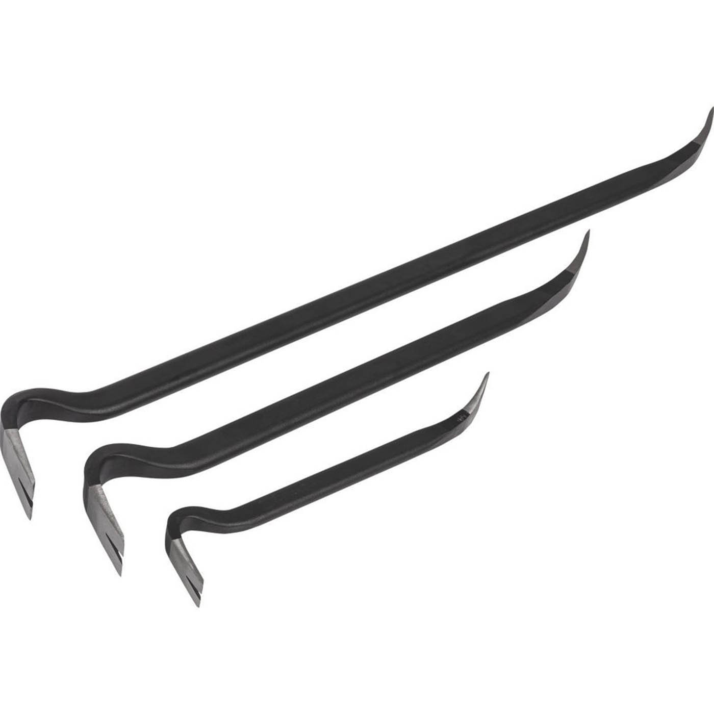 Wrecking Crow Bar Corrosion-Resistant Durable Wide Jaws Powder Coat Set 3 Pieces - Image 1