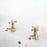 Basin Taps Bathroom Pillar Faucet Gold Brass Traditional Cross Head Hot And Cold - Image 2