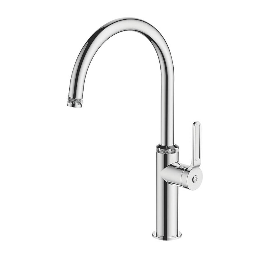 Kitchen Tap Mono Mixer Chrome Single Lever Swivel Spout Contemporary Faucet - Image 1