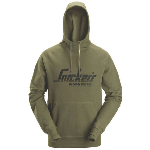 Snickers 2894 Logo Hoodie  Khaki Green Large 43" Chest - Image 1