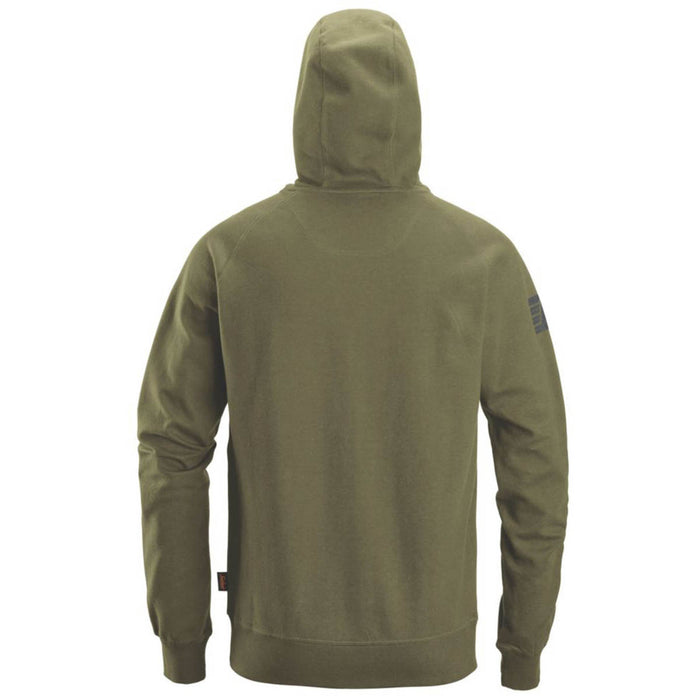 Snickers 2894 Logo Hoodie  Khaki Green Large 43" Chest - Image 2