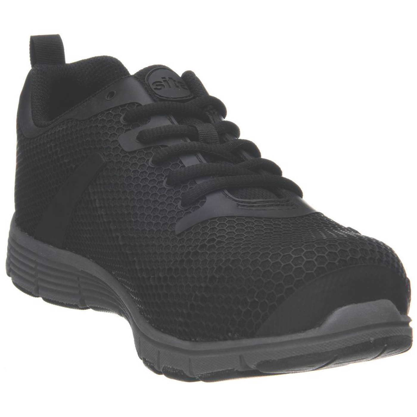 Site Safety Trainers Mens Wide Fit Black Synthetic Steel Toe Breathable Size 11 - Image 1