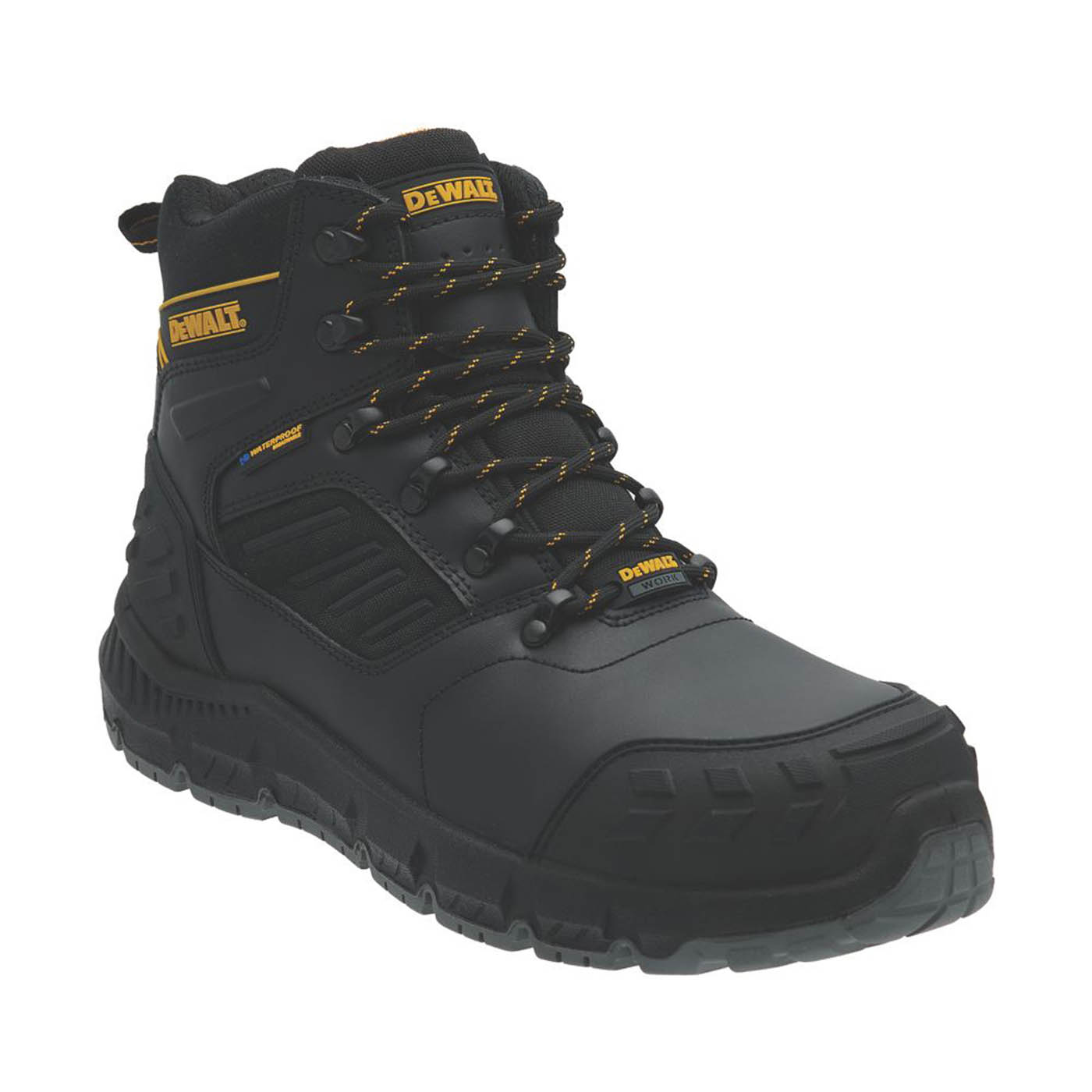 DEWALT Recip 2 Size 12  Black Waterproof Steel Toe Cap Safety Boots - Image 1