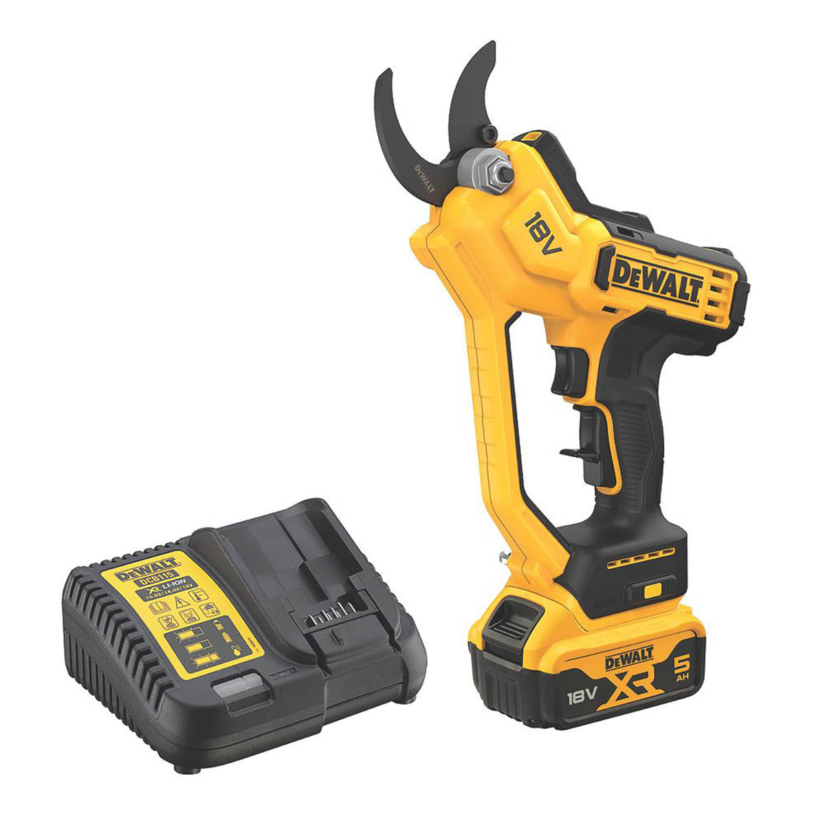 DeWalt Powered Pruner Cordless DCMPP568P1GB Soft-Grip Li-Ion 5Ah Bush Cutter 18V - Image 2