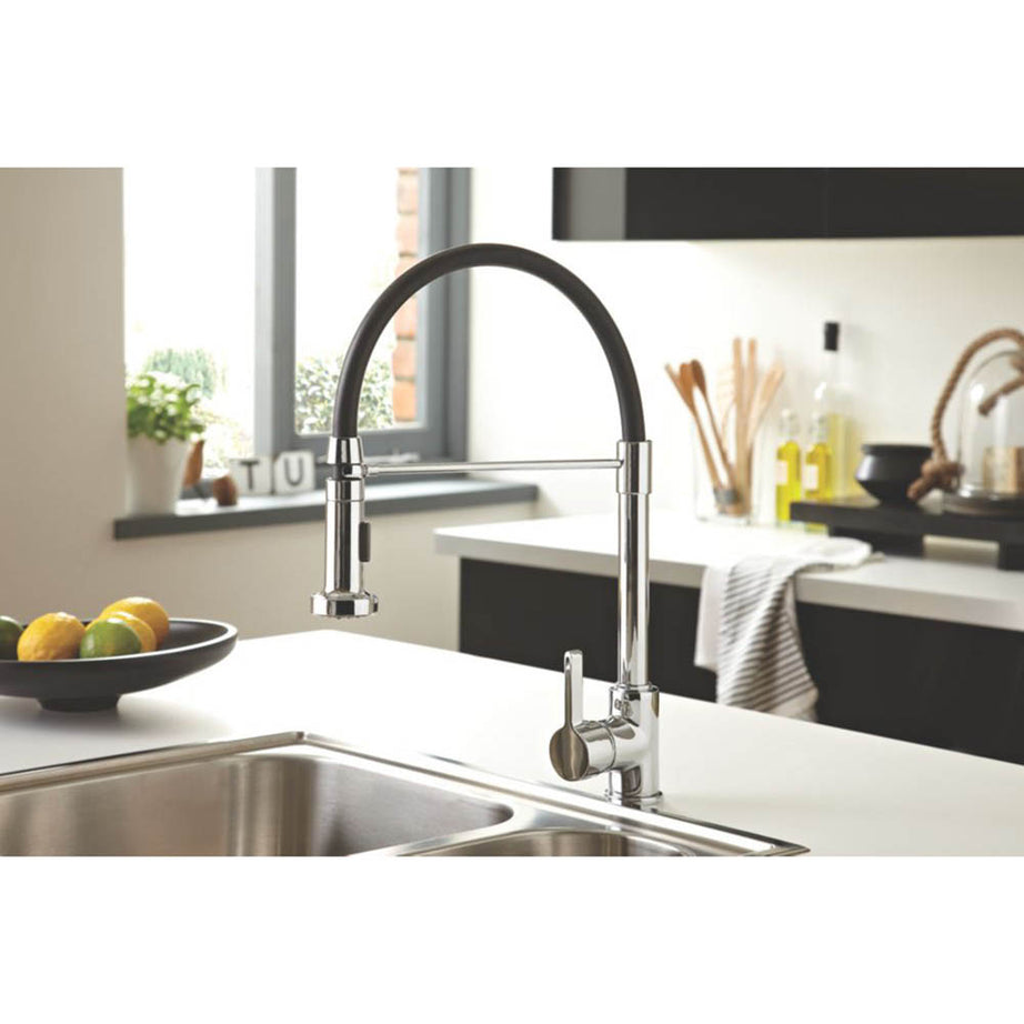 Bristan Kitchen Tap Mono Mixer Chrome Pull Out Spray Single Lever Modern Faucet - Image 3