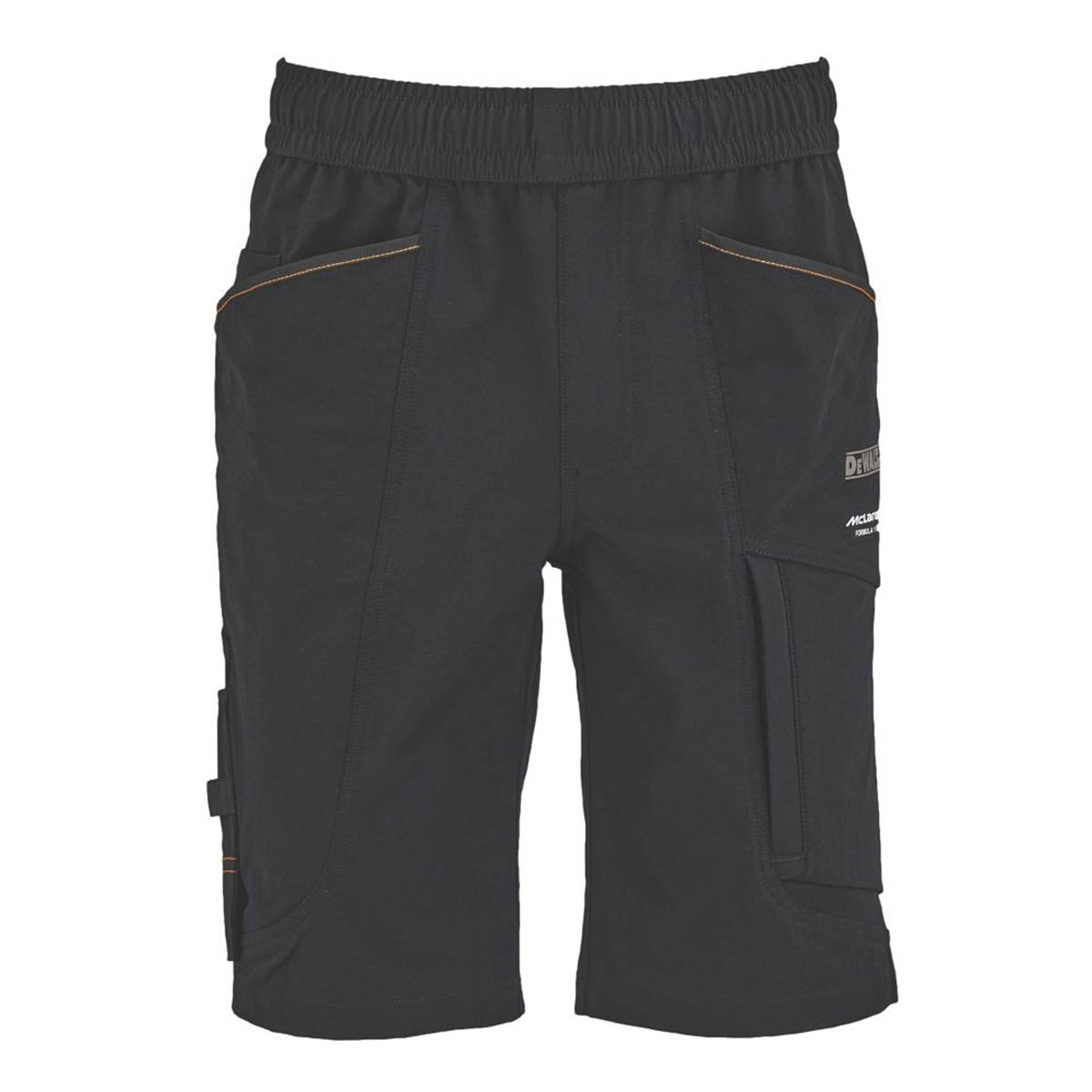 DeWalt Mens Work Shorts Jogger Black Stretch McLaren F1 Team Temple M 32-40" W - Image 2