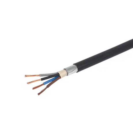 Prysmian Armoured 4-Core Cable 6944X 4mm² x 25m Black PVC Sheathed Cable - Image 1