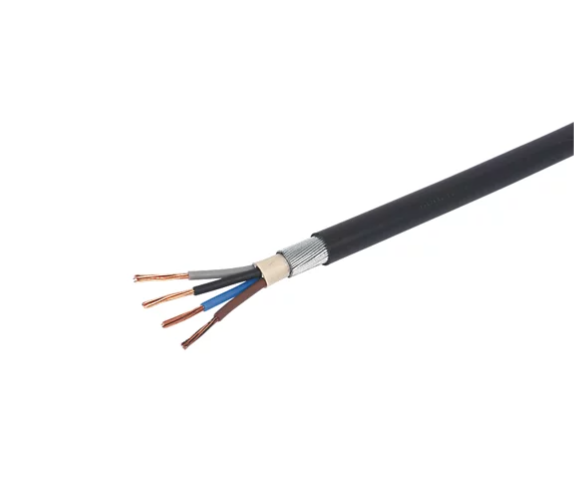 Prysmian Armoured 4-Core Cable 6944X 4mm² x 25m Black PVC Sheathed Cable - Image 1