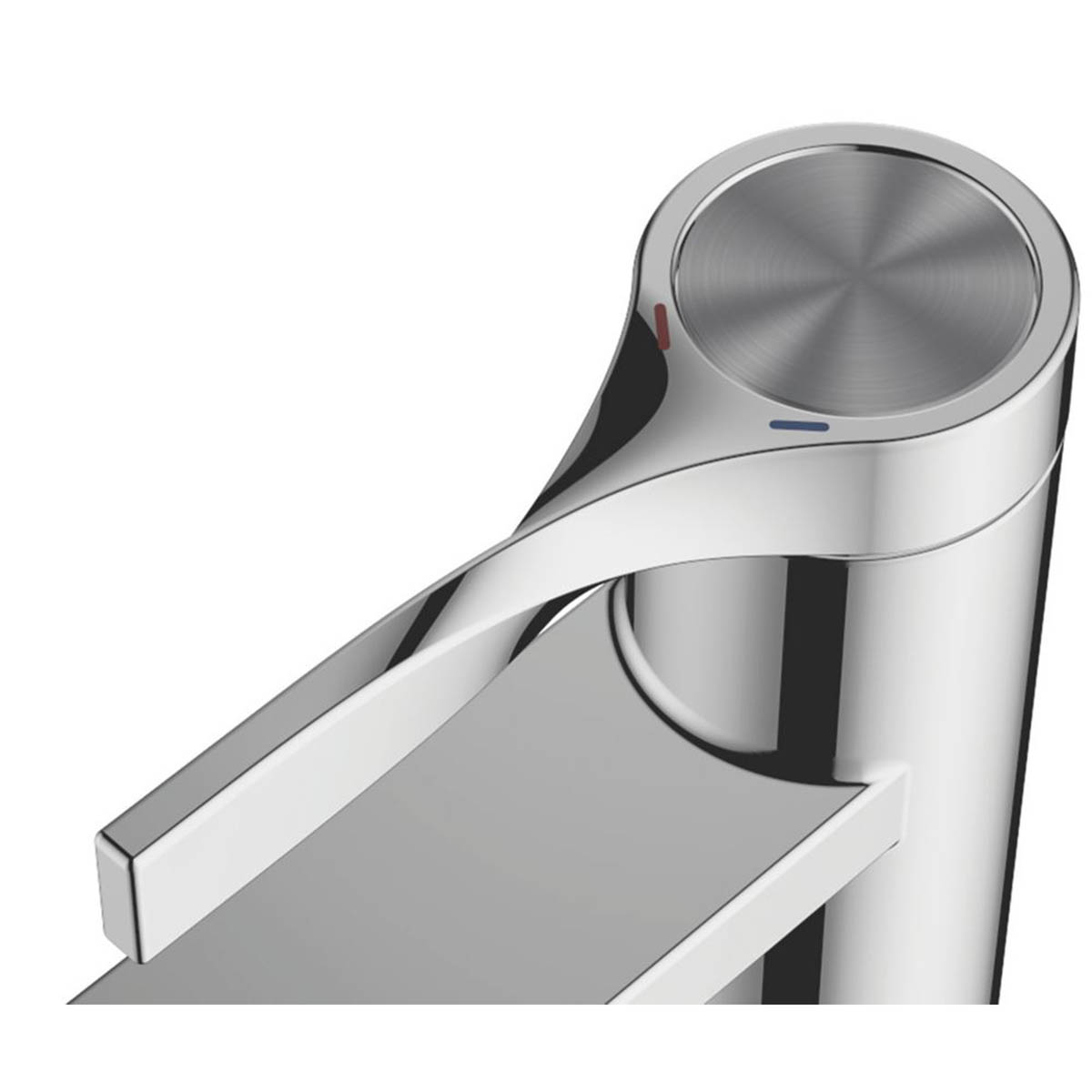 Swirl Basin Tap Mono Mixer Brass Chrome Plated Single Lever Contemporary - Image 3