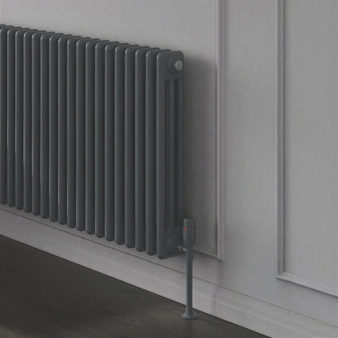 Reina Thermostatic Radiator Valve & Lockshield Modal TRV 15mm x 15mm Angled - Image 2