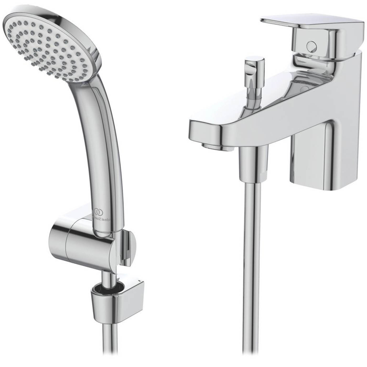 Bath Filler Tap Mixer Shower Chrome Single Lever Round Head Bathroom Modern - Image 3