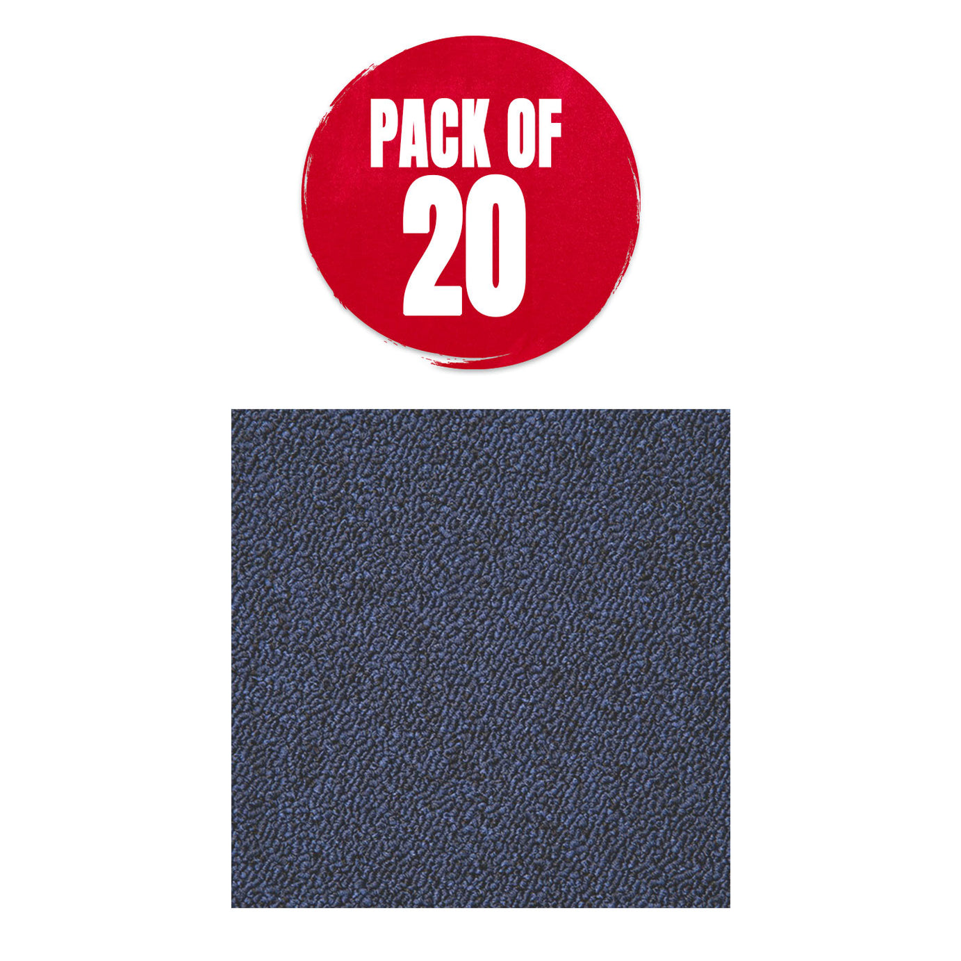 Carpet Tiles Ink Blue Hardwearing Easy Fit Anti Static Fire Resistant 20 Pack - Image 1