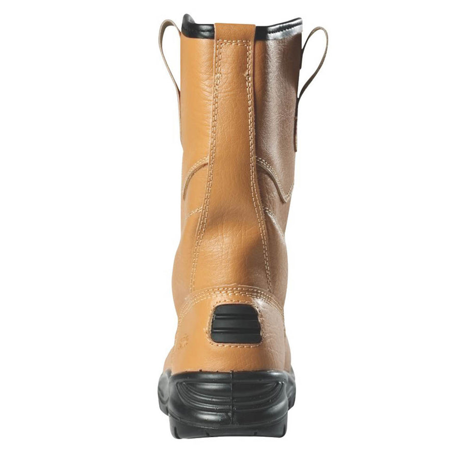 Site Mens Safety Rigger Boots Wide Fit Steel Toe Tan Slip On Leather Size 10 - Image 6