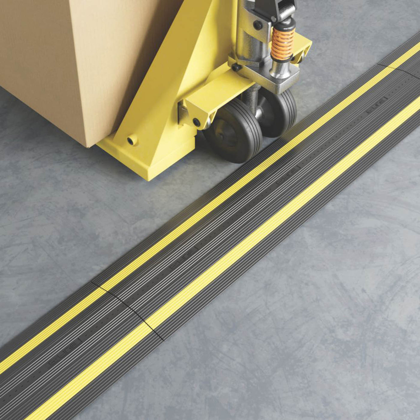 D-Line Cable Cover Protector 1m Black Yellow Lightweight Indoor Outdoor - Image 3