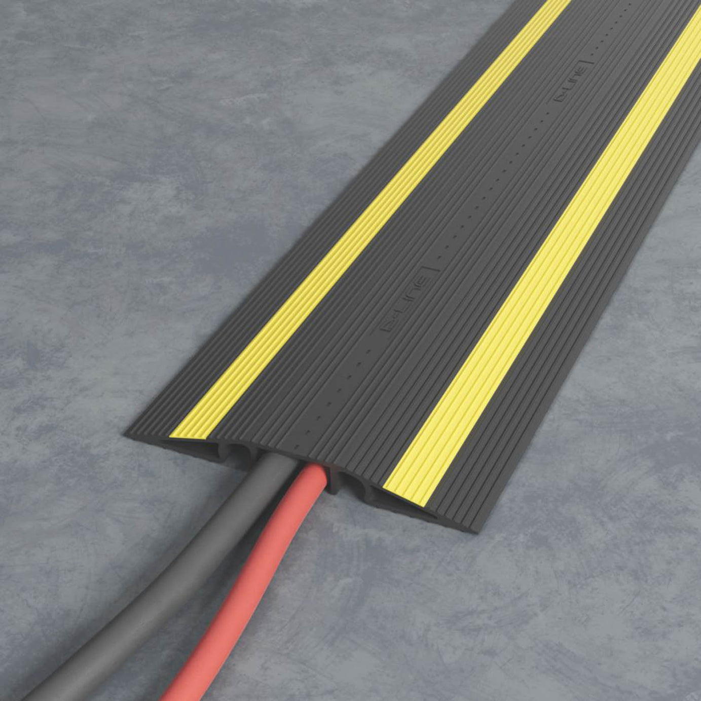 D-Line Cable Cover Protector 1m Black Yellow Lightweight Indoor Outdoor - Image 4
