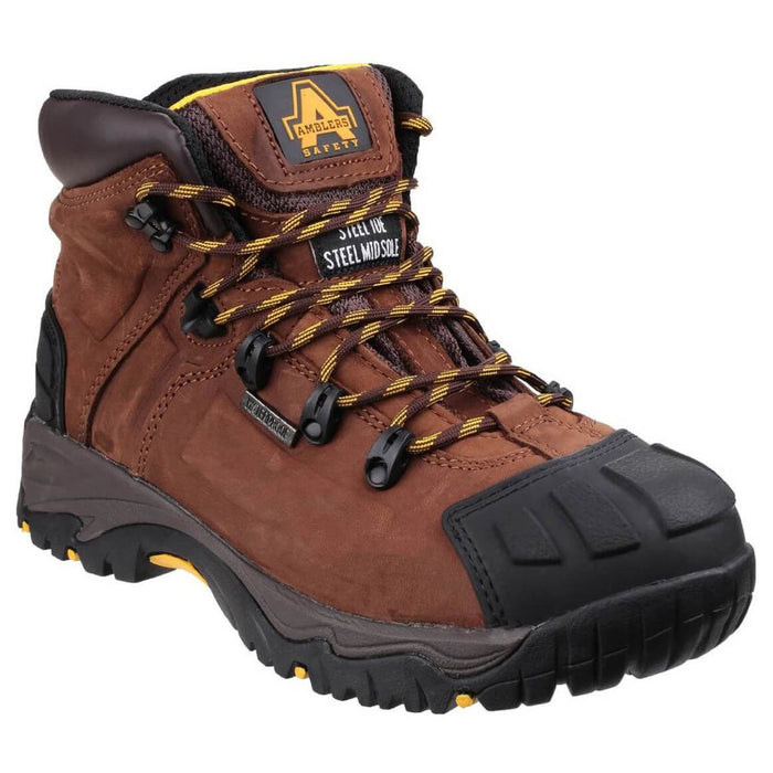 Amblers Safety Boots Mens Standard Fit Brown Waterproof Slip Resistance Size 14 - Image 2