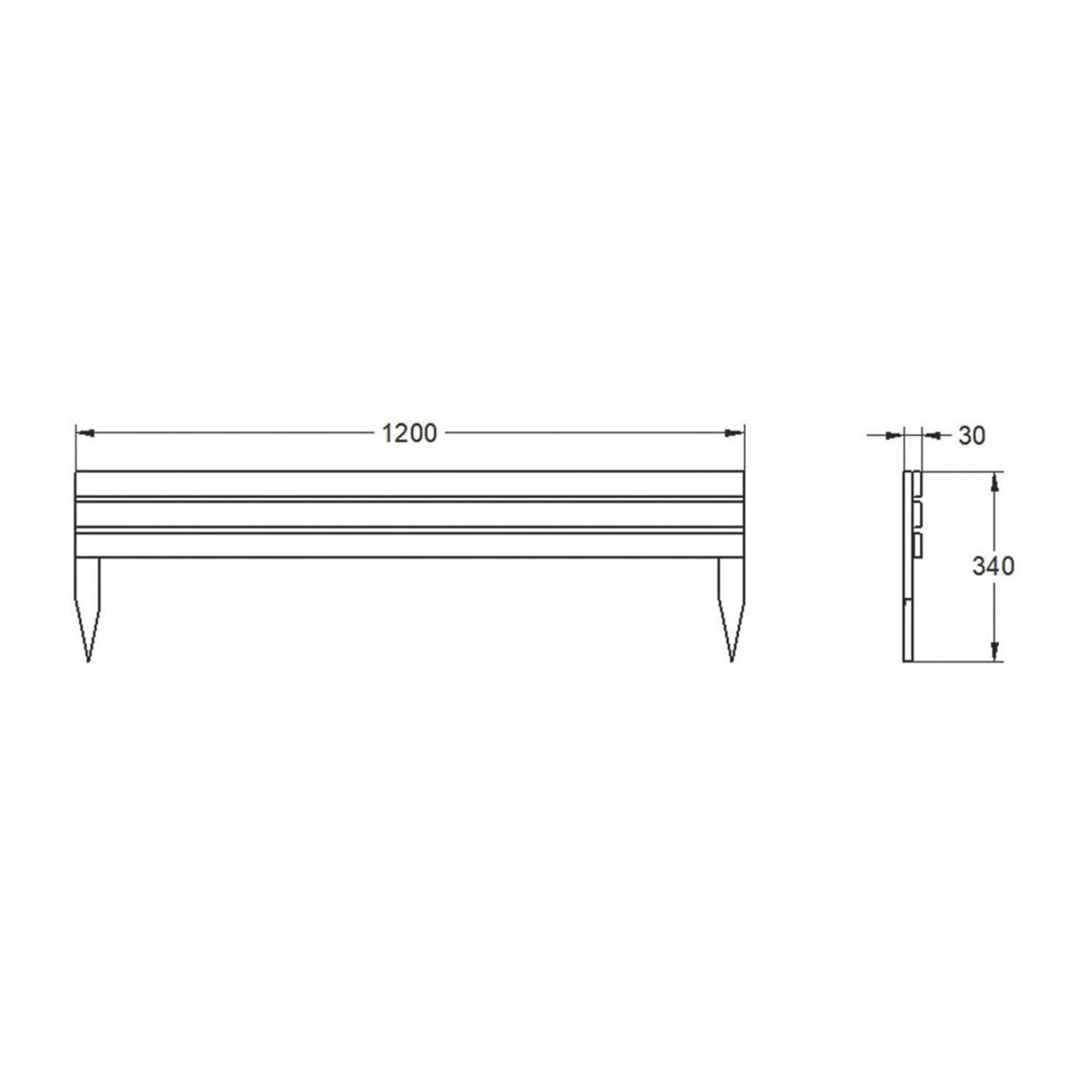 Forest Garden Slatted Border Edging Smooth-Planed 1.2m 5 Pack - Image 6