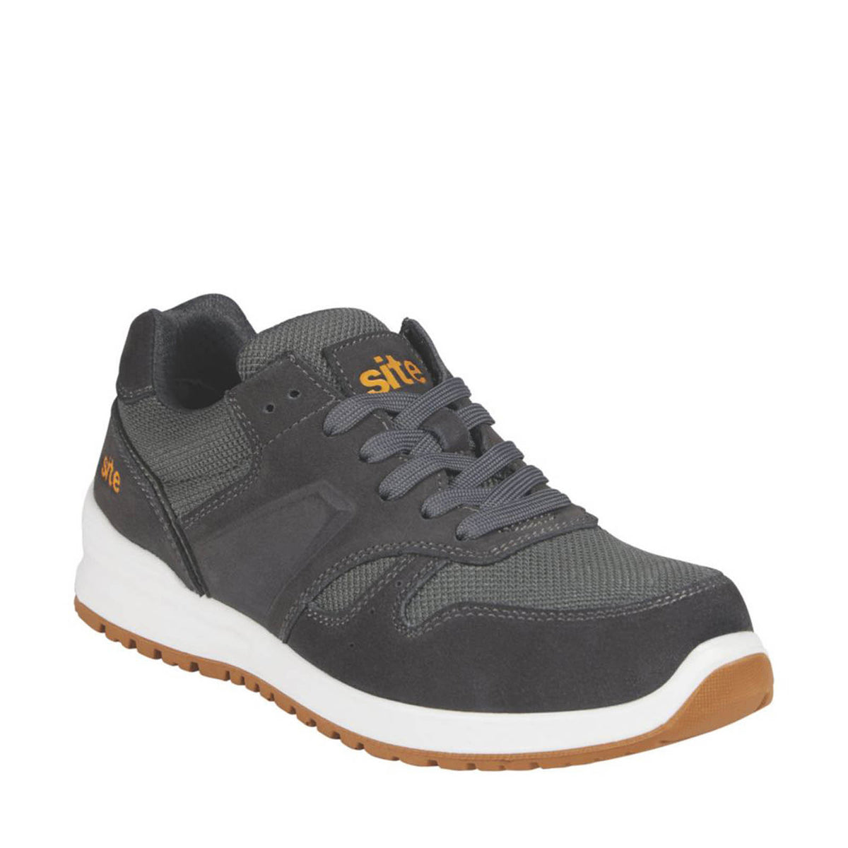 Site Safety Trainers Mens Wide Fit Grey Work Boots Composite Toe Shoes Size 12 - Image 1