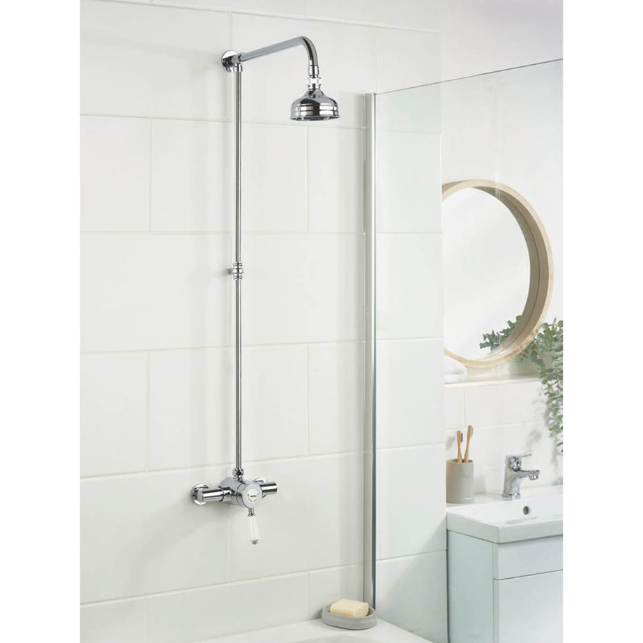 Bristan Mixer Shower Thermostatic Single Spray Pattern Chrome Traditional - Image 3