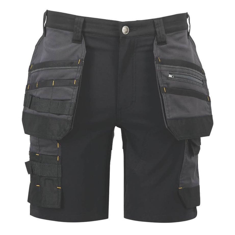 Site Mens Work Shorts Brochman Black Grey Holster Pockets Slim Fit 36" W - Image 2