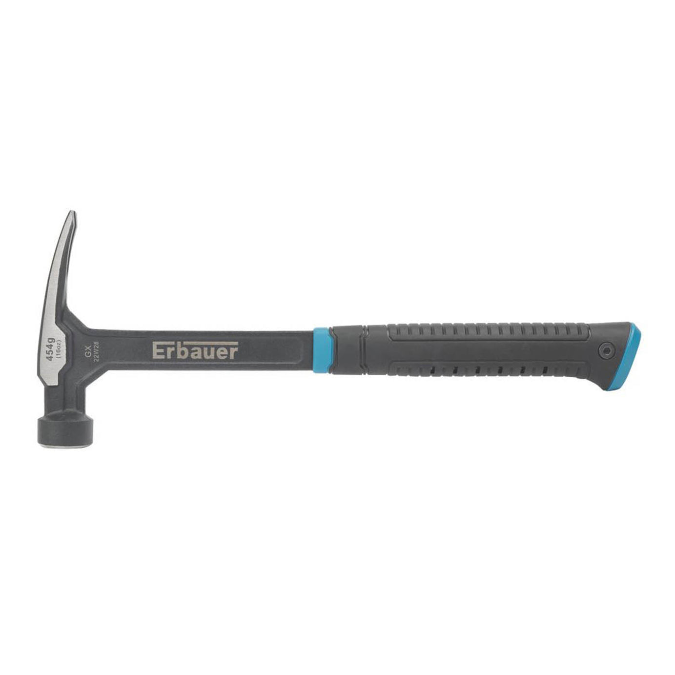 Erbauer Claw Hammer 16oz Carbon Steel Head Ergonomic Soft-Grip Handle Slimline - Image 1