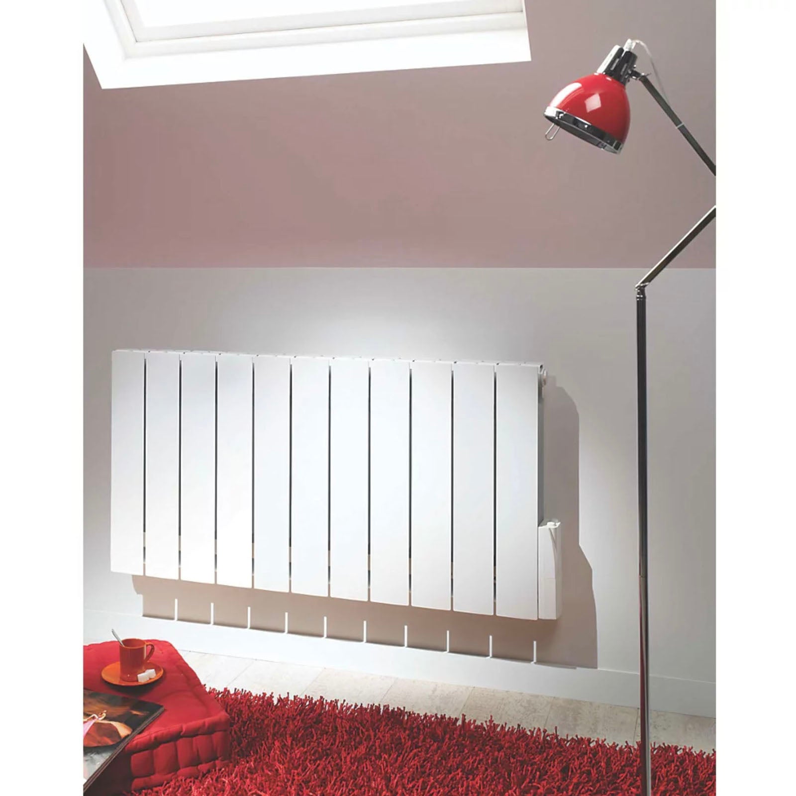 Acova Oil Filled Convector Heater Radiator White Wall Mounted (H)57.5x(W)117.7cm - Image 1