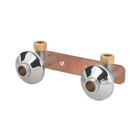 Shower Bar Valve Fixing Kit Wall Mounted Plate Brass Chrome Finish Contemporary - Image 2