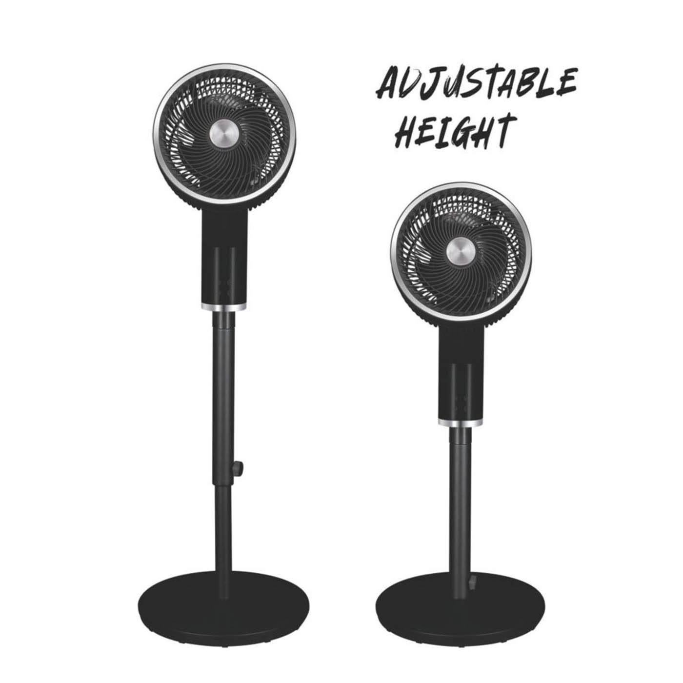 TCP Pedestal Fan 255mm Black & Silver 3-Speed 3D Oscillation Remote Control 240V - Image 5