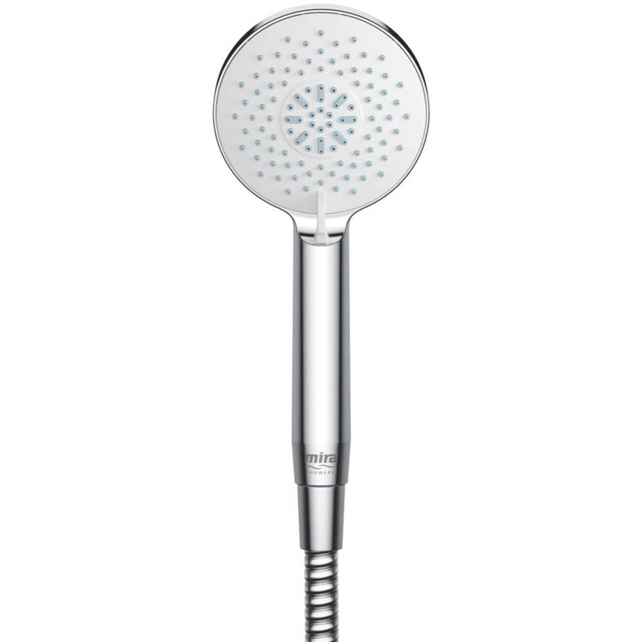 Shower Handset And Hose Round Plastic Chrome 3-Spray Patterns Contemporary - Image 2