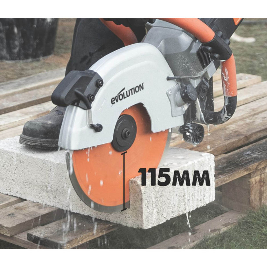 Evolution Disc Cutter Electric Wet Dry R300DCT+ 300mm Dust Suppression 110V - Image 2