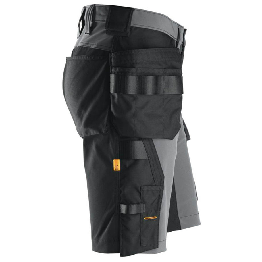 Snickers Mens Work Shorts 6175 Stretch Steel Grey Black Cargo Pocket 35" W - Image 4