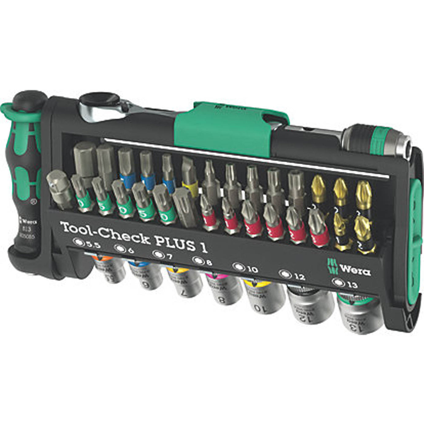 Wera Tool-Check PLUS 1 1/4" Drive Compact Ratchet & Accessory Set 39 Pieces - Image 1
