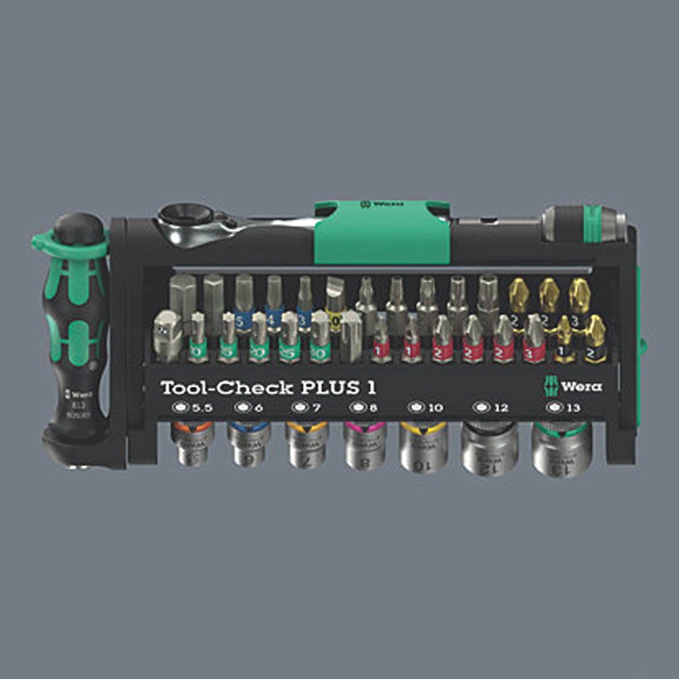 Wera Tool-Check PLUS 1 1/4" Drive Compact Ratchet & Accessory Set 39 Pieces - Image 2